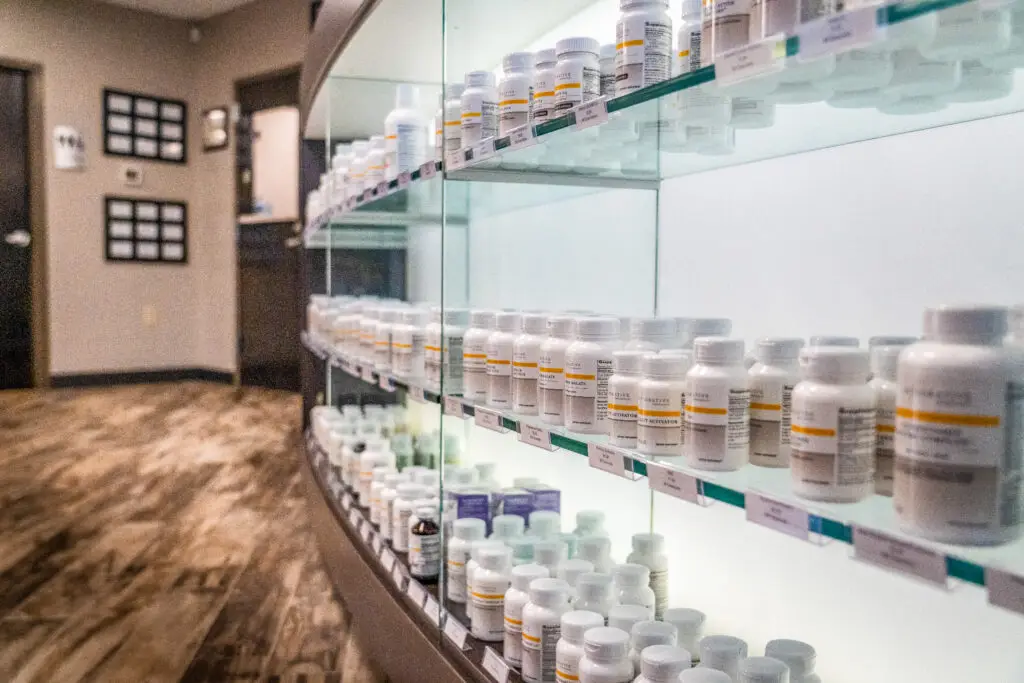 Westmoreland supplements on shelf closeup image